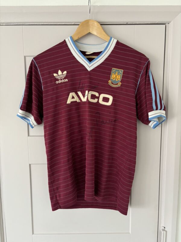 Vintage 1986 -1987 West Ham Home Shirt Size Large Signed for sale on Ebay