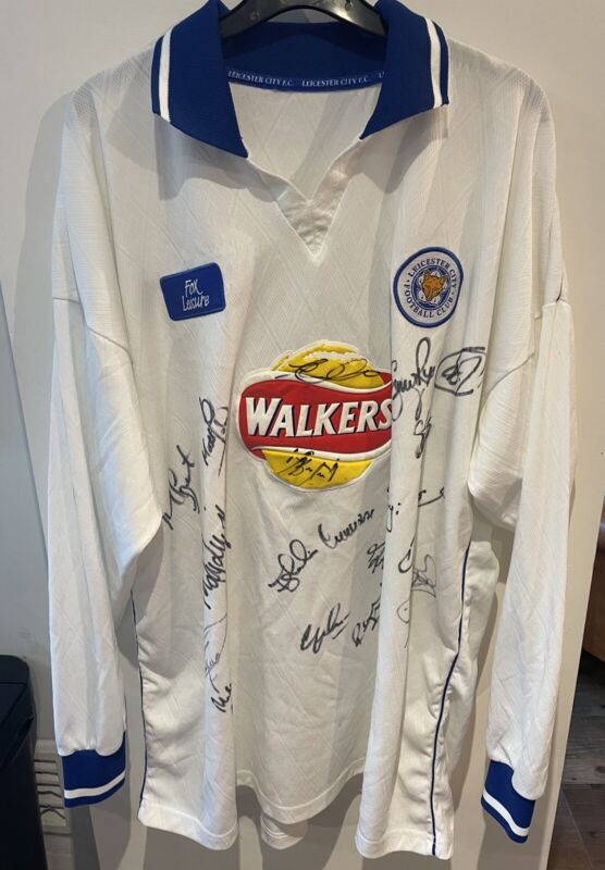 Signed Leicester City 1998/99 Long Sleeve Football Shirt #15 for sale on Ebay