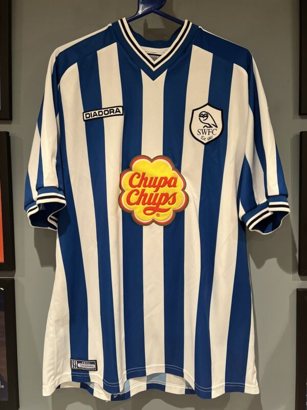 Sheffield Wednesday 2001-2003 Home Shirt Large MINT for sale on Ebay