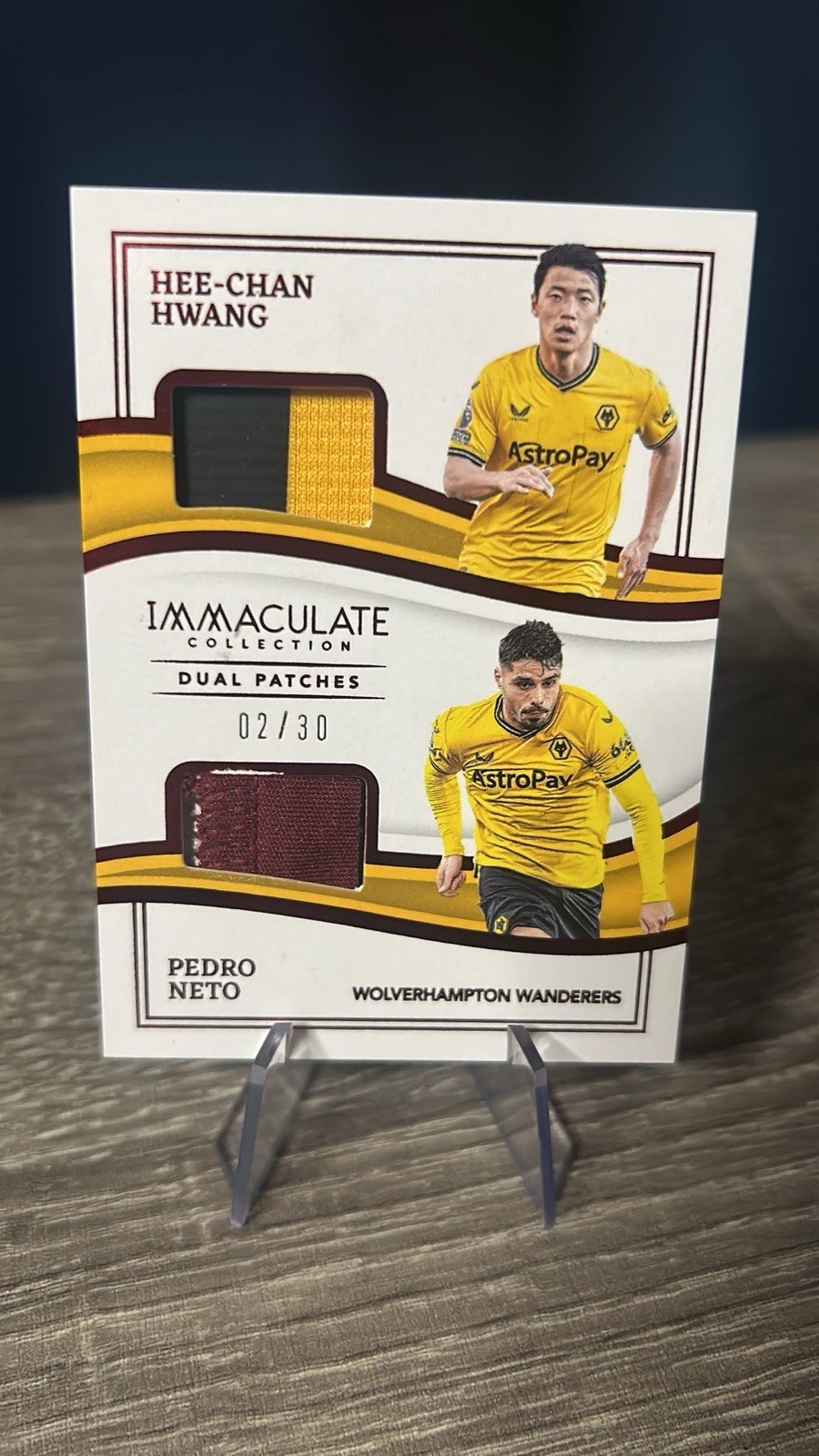 Panini Immaculate Dual Patch Pedro Neto Hee-chan Hwang Wolves /30 Ruby  for sale on Ebay