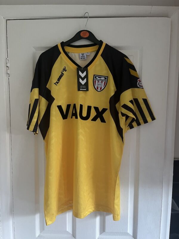 Sunderland A.F.C Hummel 1992 Retro Third Kit Mens Yellow Shirt Extra Large XL ✅ for sale on Ebay