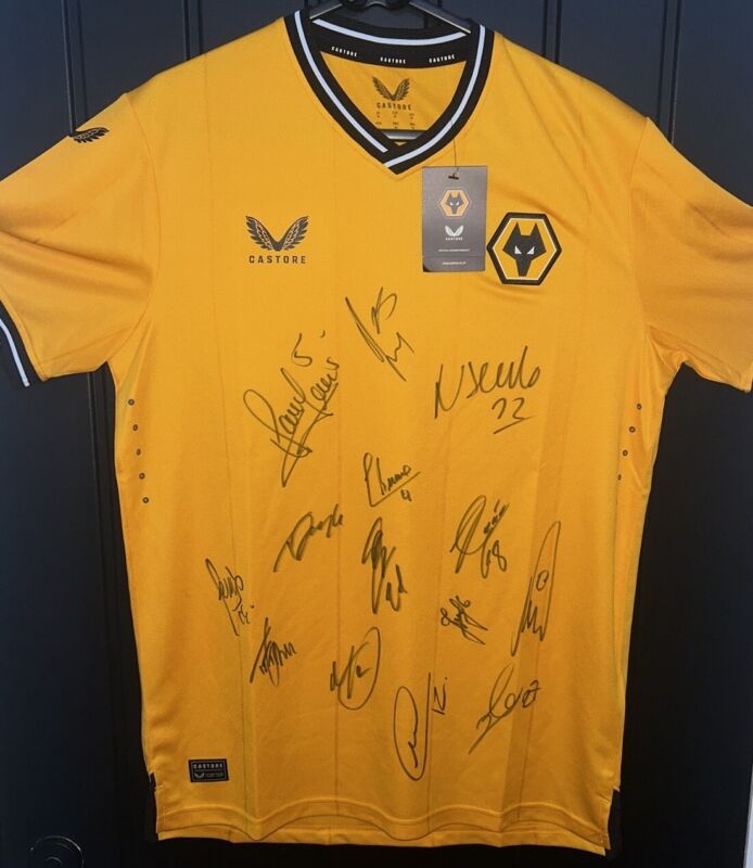 Wolves Signed 2023/24 shirt / View photo proof for sale on Ebay