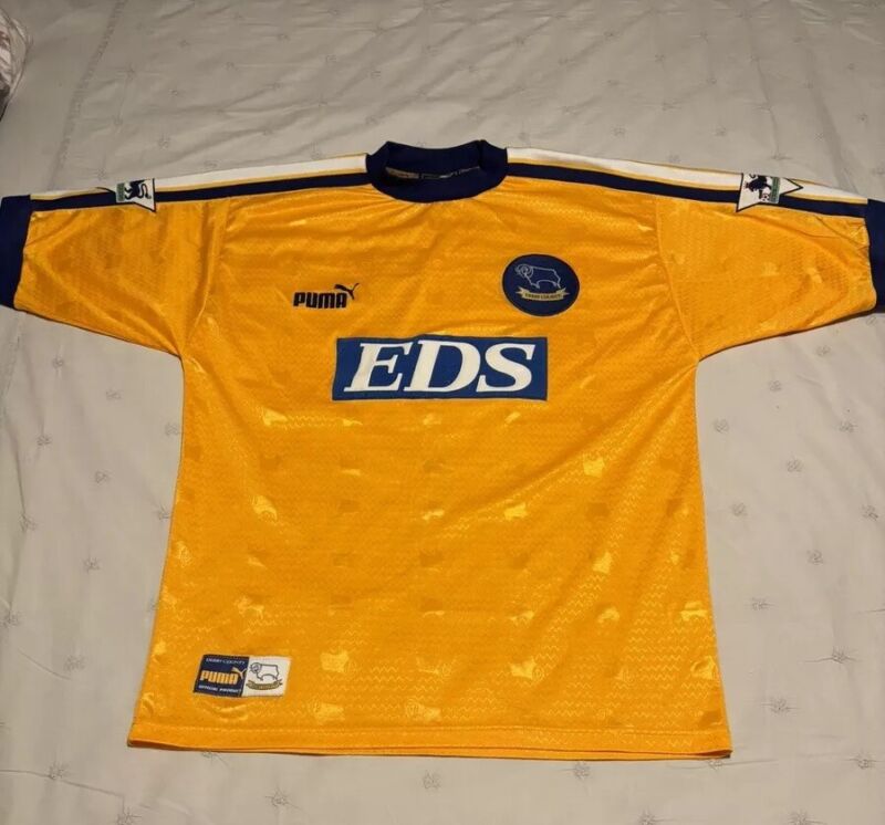 Derby County Retro Original Puma / EDS 1998-1999 Away Shirt - Medium for sale on Ebay
