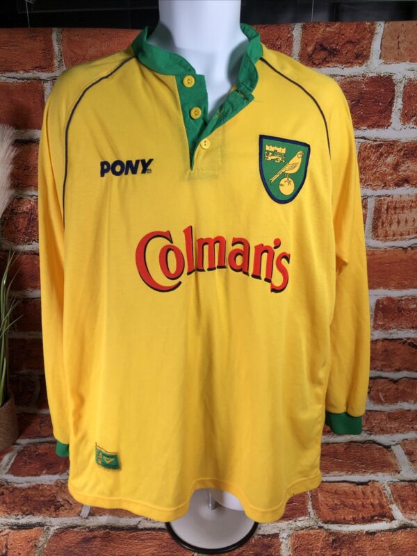AUTHENTIC VINTAGE NORWICH CITY 1997-99 HOME FOOTBALL SHIRT (X LARGE ADULT) for sale on Ebay