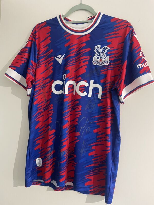 Crystal Palace Squad Signed Shirt Exact Video Proof Jersey Premier League LEGIT for sale on Ebay