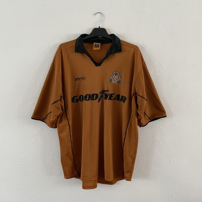 VINTAGE WOLVES HOME SHIRT 2000/02 - XL - GOODYEAR WWFC RETRO FOOTBALL for sale on Ebay
