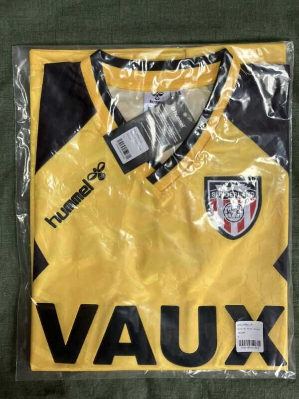 Sunderland AFC Hummel Shirt | Yellow & Black | Size Medium | Limited Edition for sale on Ebay