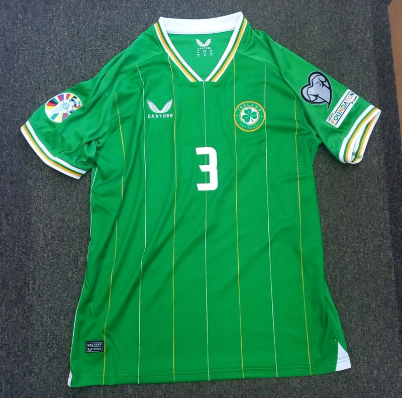 Republic of Ireland Celtic matchworn home shirt   doherty wolves castore player  for sale on Ebay