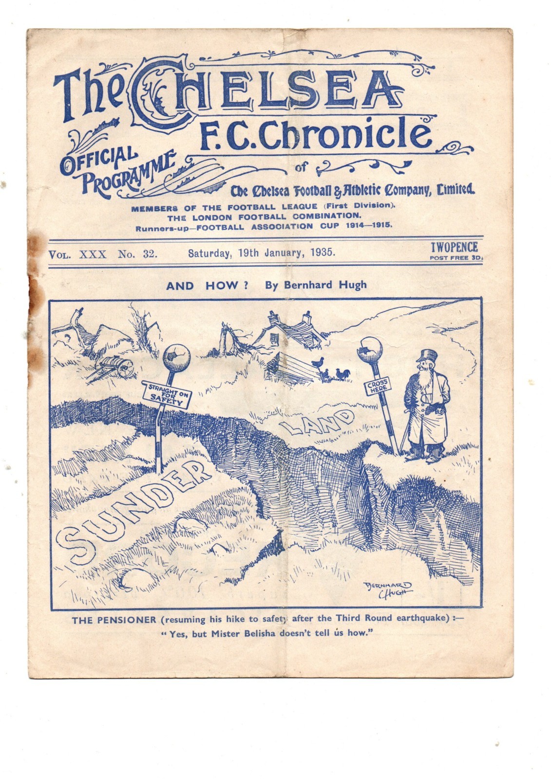Chelsea v Sunderland 1934 - 1935 for sale on Ebay