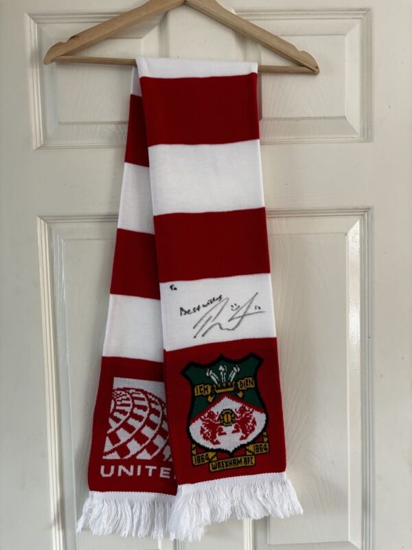 Wrexham AFC Scarf - Limited Edition (New) - Signed By Paul Mullin for sale on Ebay
