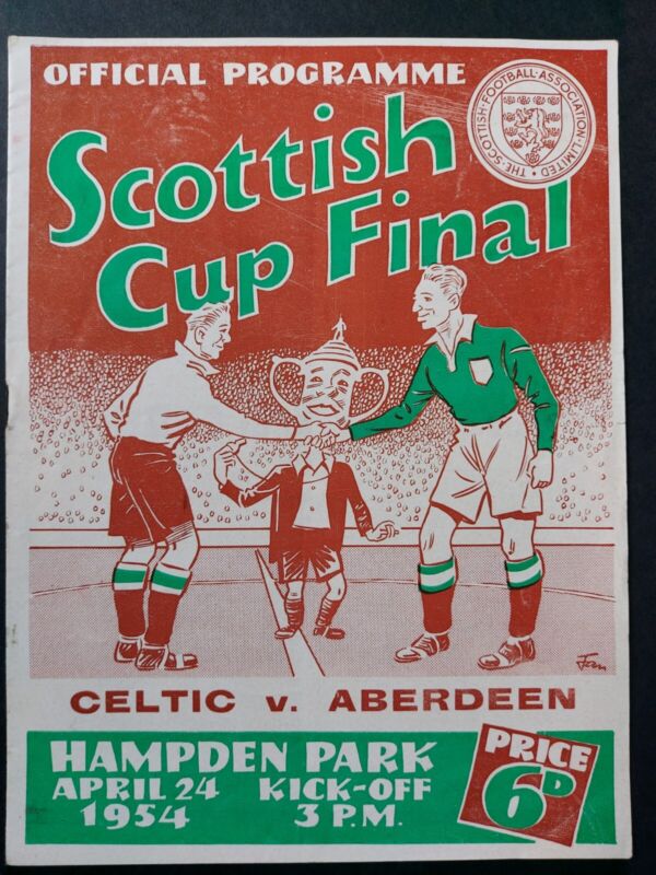Celtic v Aberdeen Scottish Cup Final Football Programme 24/04/1954 for sale on Ebay
