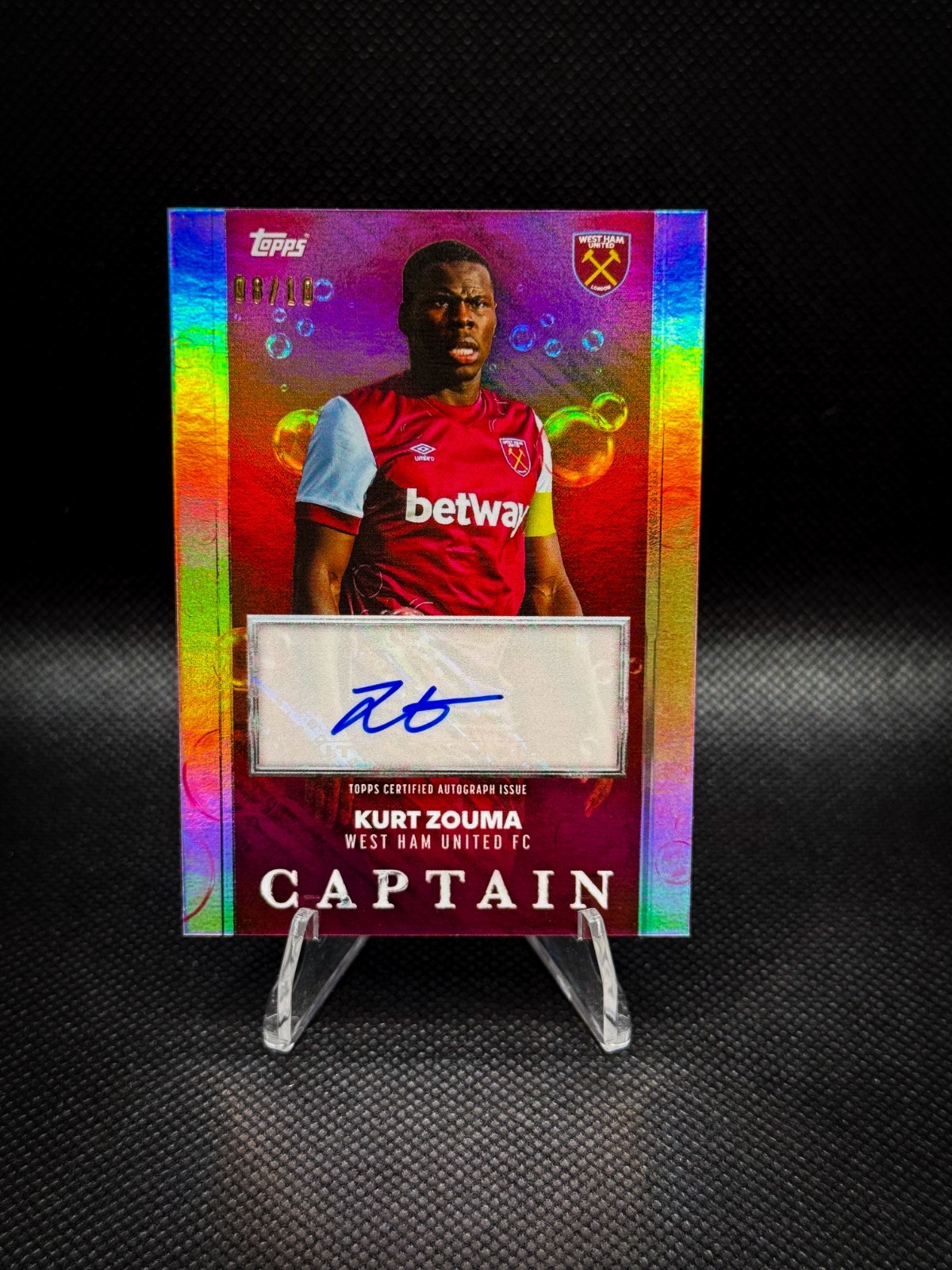 Topps West Ham Set | Kurt Zouma Captain Auto 08/10 for sale on Ebay