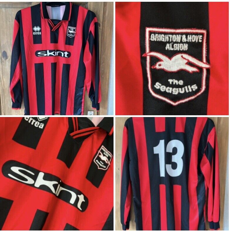 Brighton & Hove Albion Match Worn 1999/00 Reserve Away Shirt Errea 2000/01 RARE for sale on Ebay