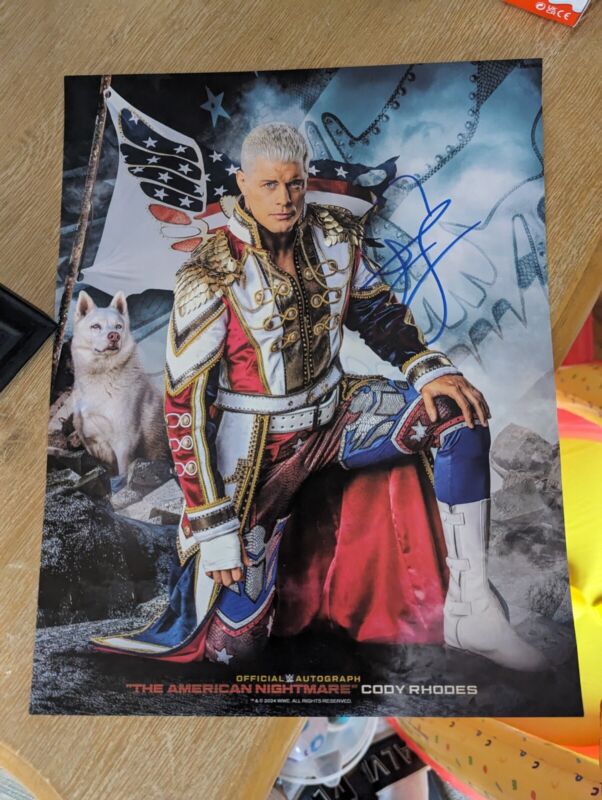 WWE CODY RHODES 11x14  Hand Signed Poster , Birmingham UK 2024   Official Poster for sale on Ebay
