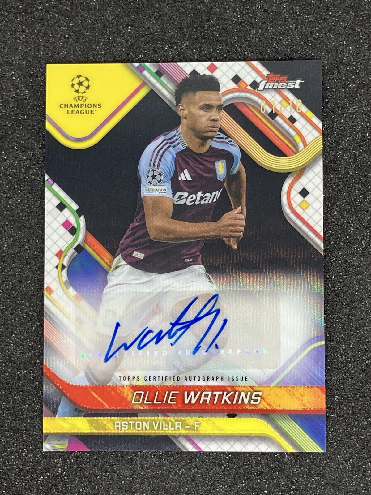 2024-25 Topps Finest UCC Ollie Watkins /10 Autograph Aston Villa for sale on Ebay