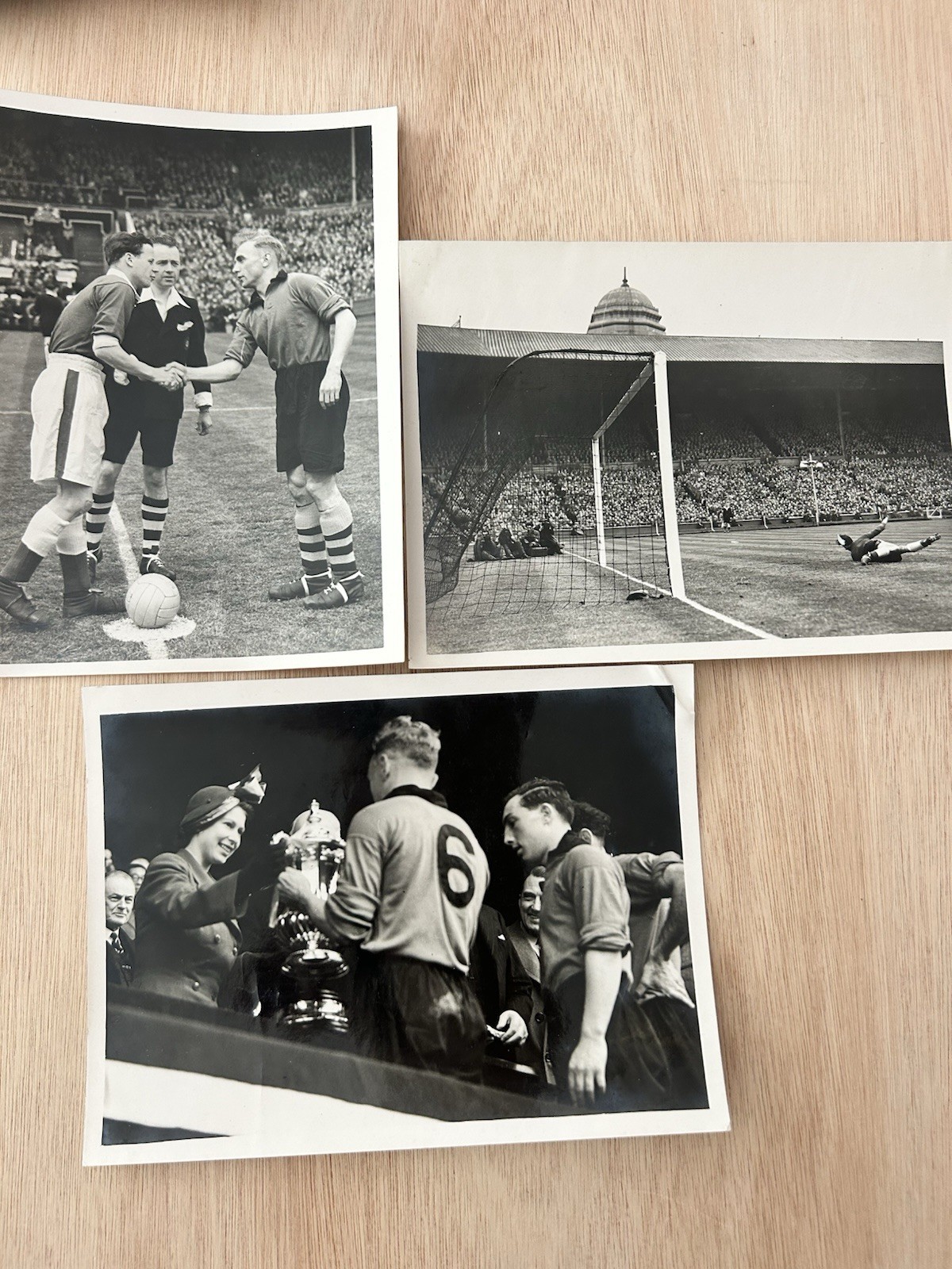 WOLVES 3-1 LEICS 1949 F.A.CUP ORIG PRESS PHOTOS -PRINCESS ELIZABETH PRESENTS CUP for sale on Ebay