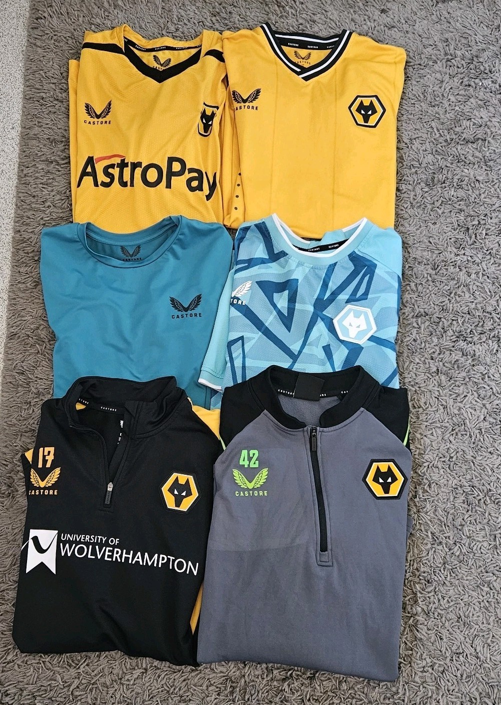 Wolverhampton Wanderers - Wolves Football training kits 6 Tops and 4 Shorts XS/S for sale on Ebay