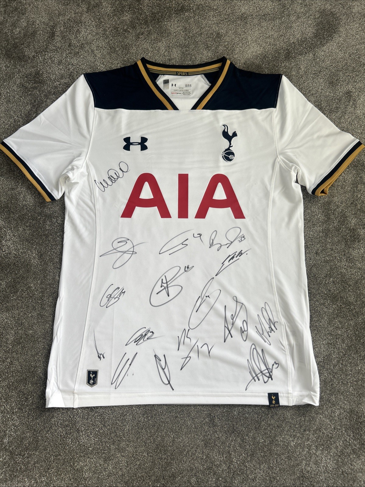 Signed Tottenham First Team Home Shirt 2016/17 + COA  for sale on Ebay