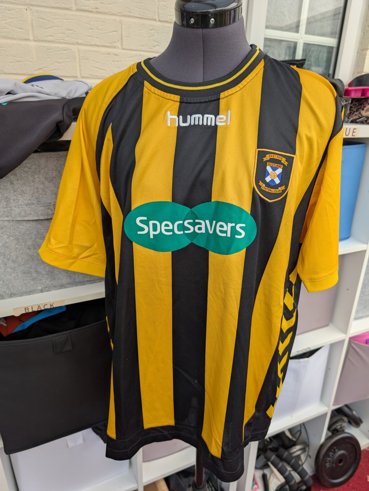 2008 - 2009 East Fife Football Shirt Matchworn Reserves Top Hummel XL Scotland for sale on Ebay