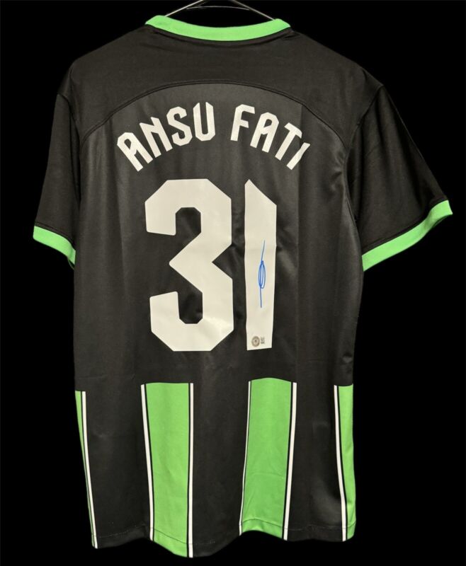Ansu Fati Signed Jersey Nike Brighton #31 Barcelona, Soccer Beckett COA for sale on Ebay