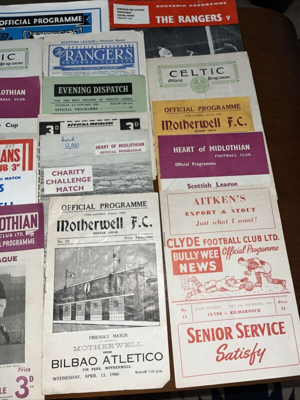 Approx 67 scottish football programmes 1950s 1960s Celtic Hearts Rangers Hibs for sale on Ebay