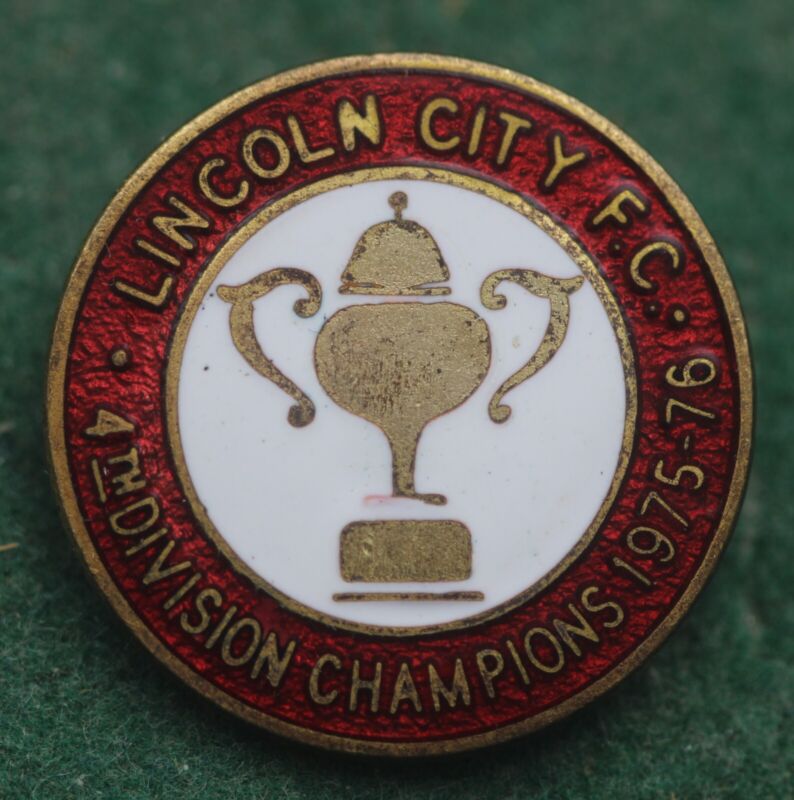 RARE England Lincoln City FC Football Club Enamel Pin Badge 1975-76 for sale on Ebay