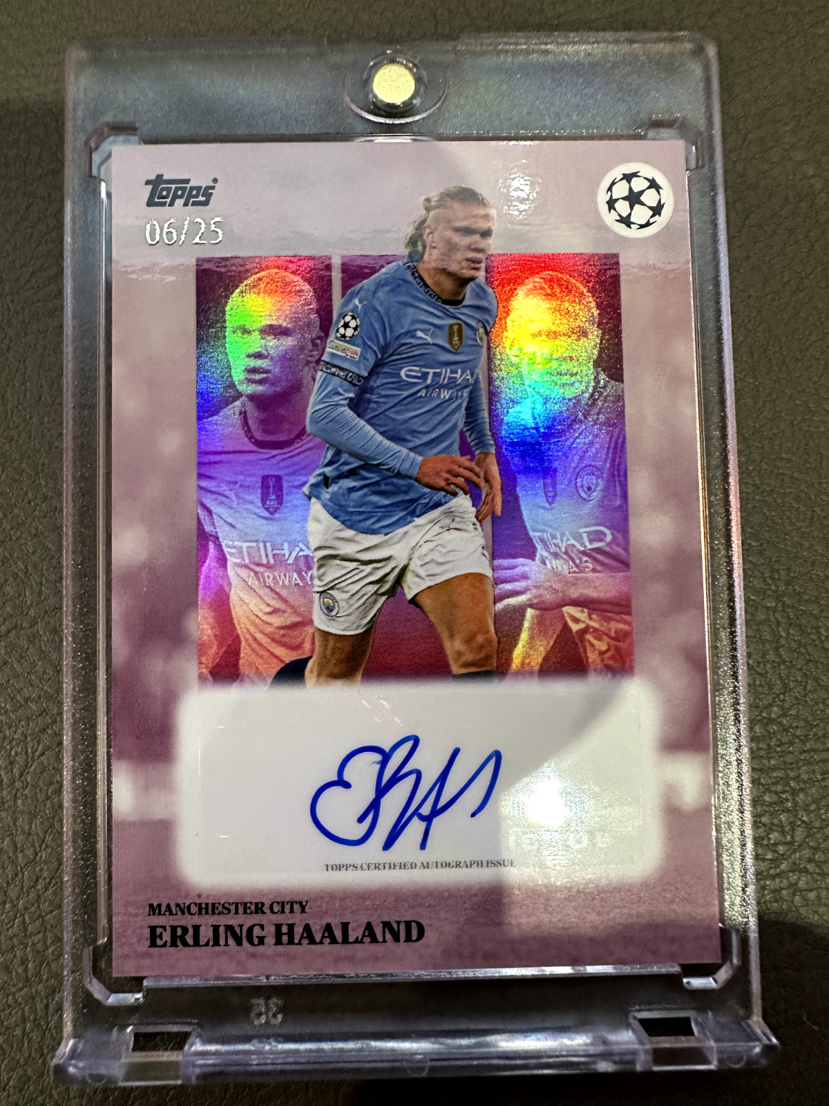 Topps Simplicidad UCL 2024-25 Manchester City Haaland /25 Auto for sale on Ebay