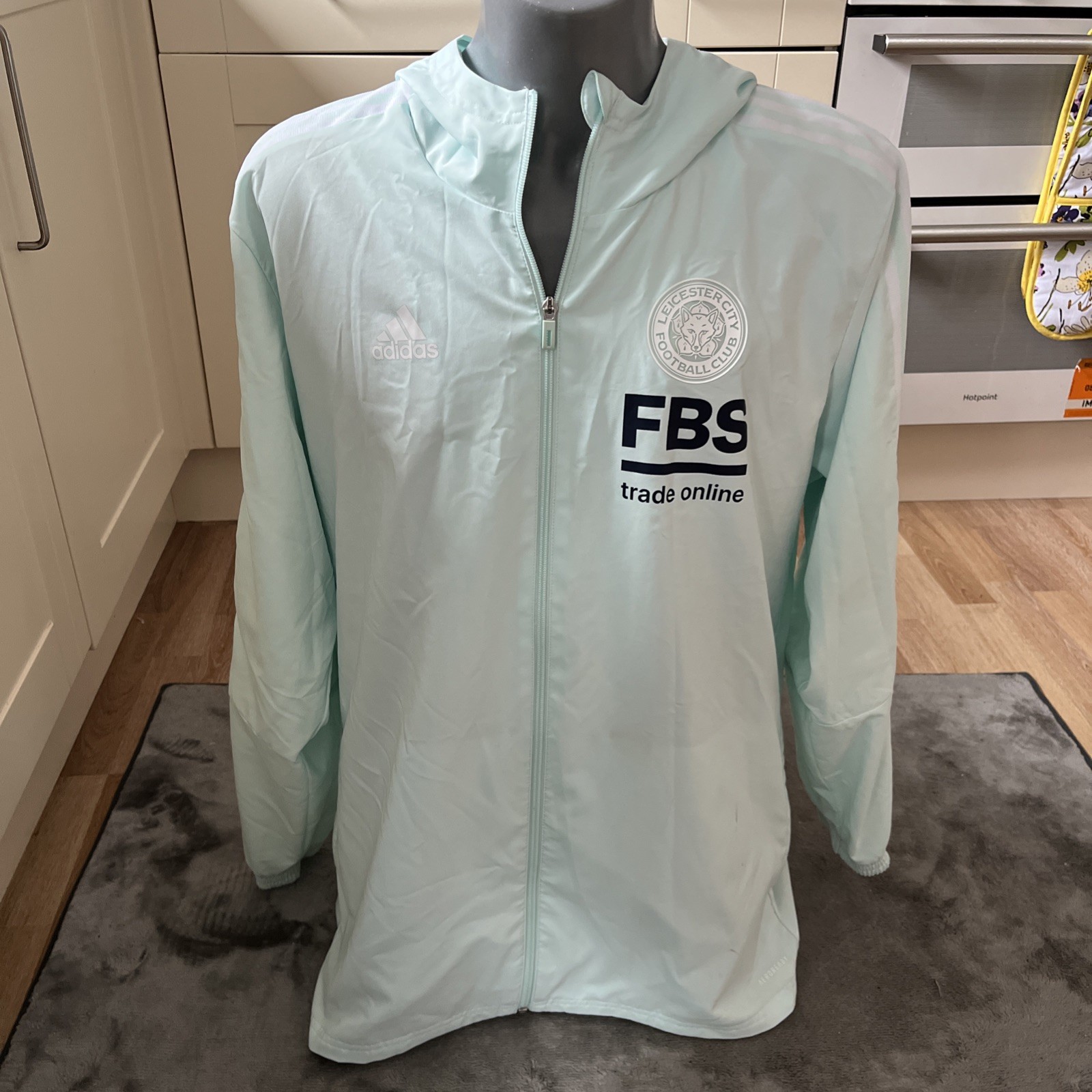 Leicester City Football Jacket coat Mint Green Size XL  for sale on Ebay