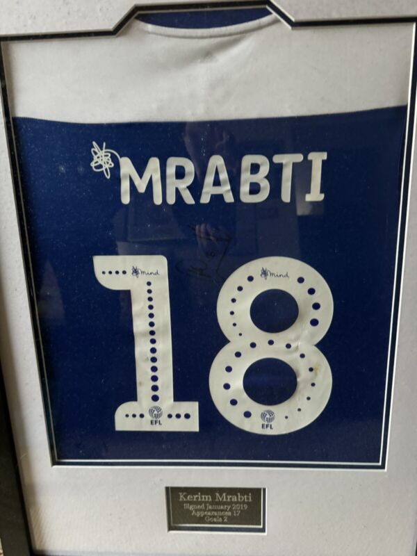 Birmingham City FC  Match Worn Mrabti Birmingham City Framed Shirt for sale on Ebay