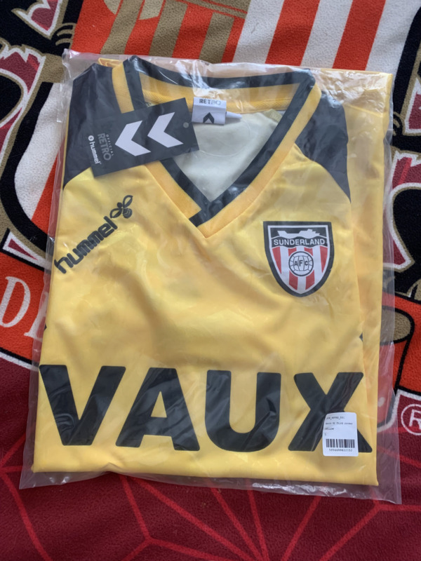 SUNDERLAND AFC HUMMEL RETRO 1992 YELLOW THIRD SHIRT LARGE (L) (BNWT) for sale on Ebay