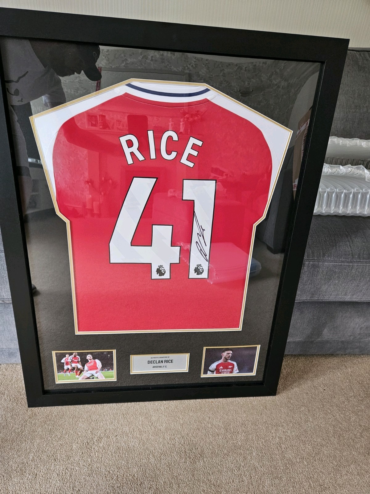 Declan Rice Signed And Framed Arsenal Shirt With COA for sale on Ebay