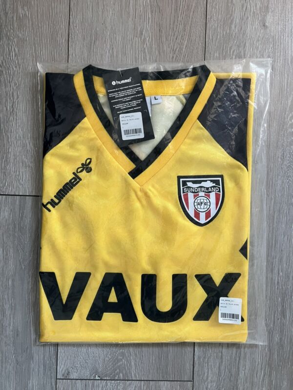 SUNDERLAND AFC HUMMEL RETRO 1992 YELLOW THIRD SHIRT LARGE (L) (BNWT) for sale on Ebay