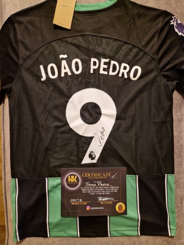 Joao Pedro Signed Brighton 2023/24 Shirt With COA and Photo Proof  for sale on Ebay