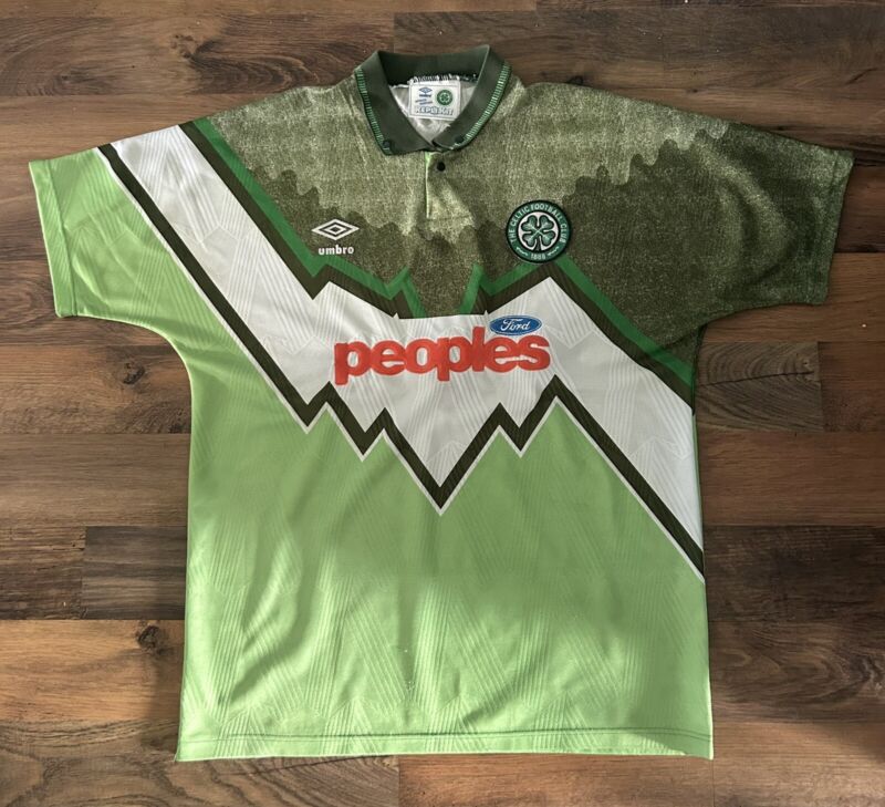 Umbro Celtic Away Football Shirt 1991/93 Large Vintage for sale on Ebay