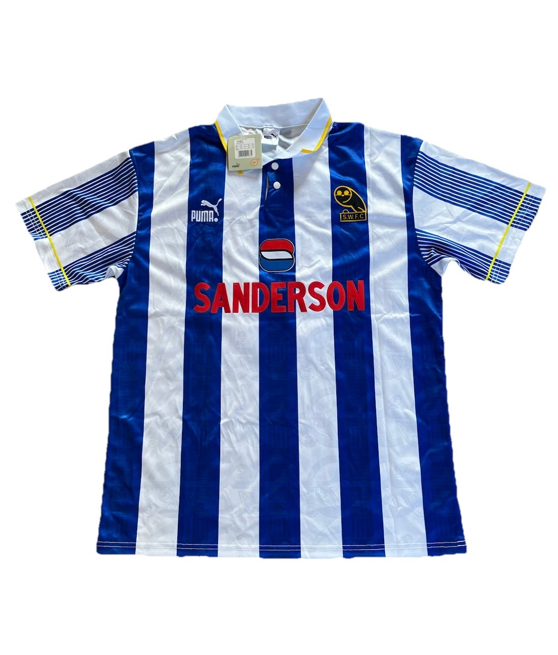 SHEFFIELD WEDNESDAY HOME SHIRT 1994-95 - SZ XL - BNWT - WADDLE No 8 for sale on Ebay
