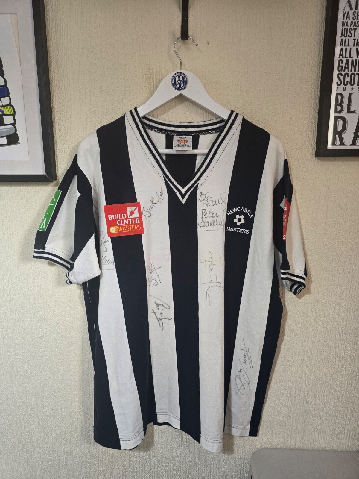 Newcastle United 2004 Masters Matchworn & Signed Kevin Scott shirt for sale on Ebay