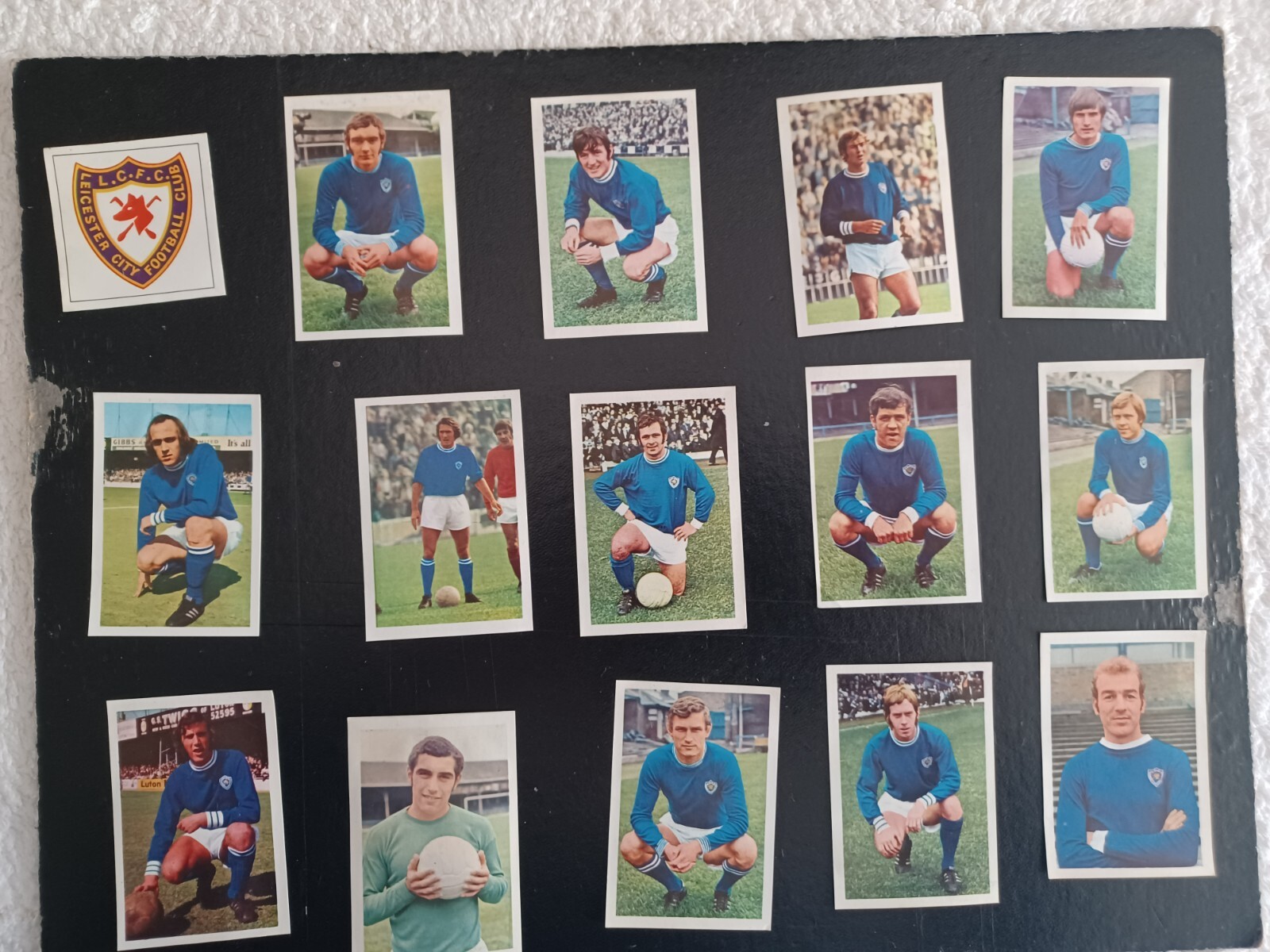 Football Cards - LEICESTER CITY x 16 - FKS Soccer 1971/72  Removed incl BADGE for sale on Ebay