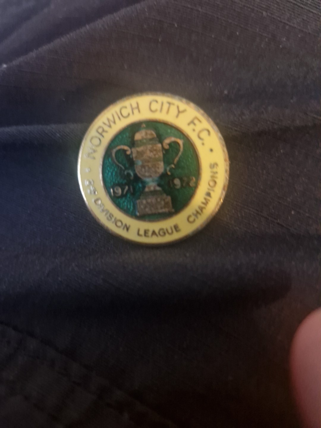 Norwich City Fc 1971/72 2nd Division League Champions Pin Badge for sale on Ebay