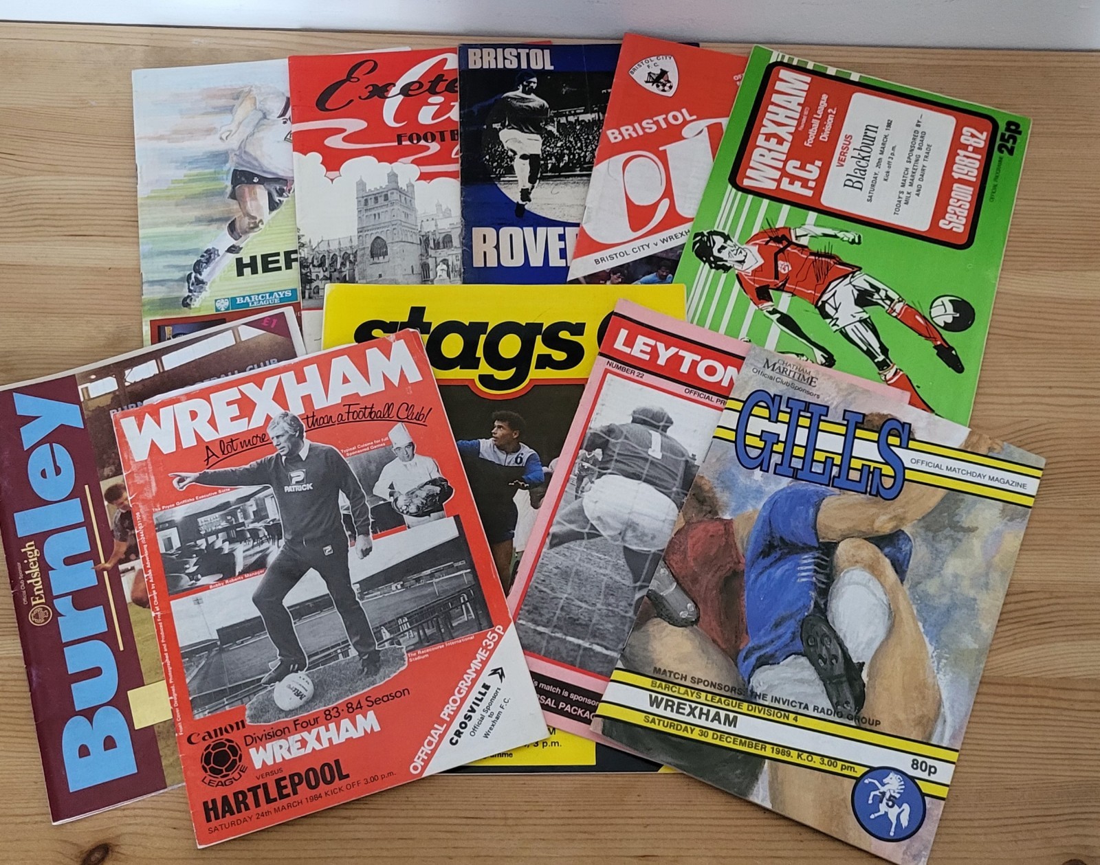 10 Vintage Wrexham Football Programmes for sale on Ebay
