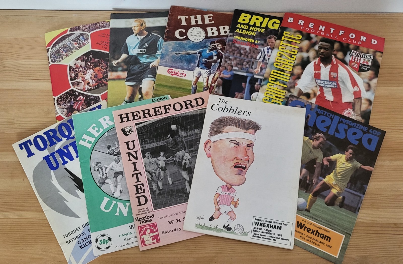10 Vintage Wrexham Football Programmes for sale on Ebay
