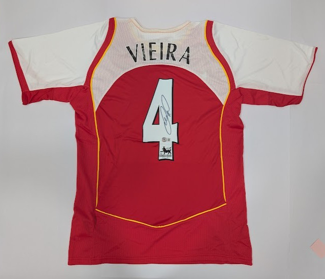 PATRICK VIEIRA Back Signed Arsenal Home Jersey Authenticated by Beckett for sale on Ebay