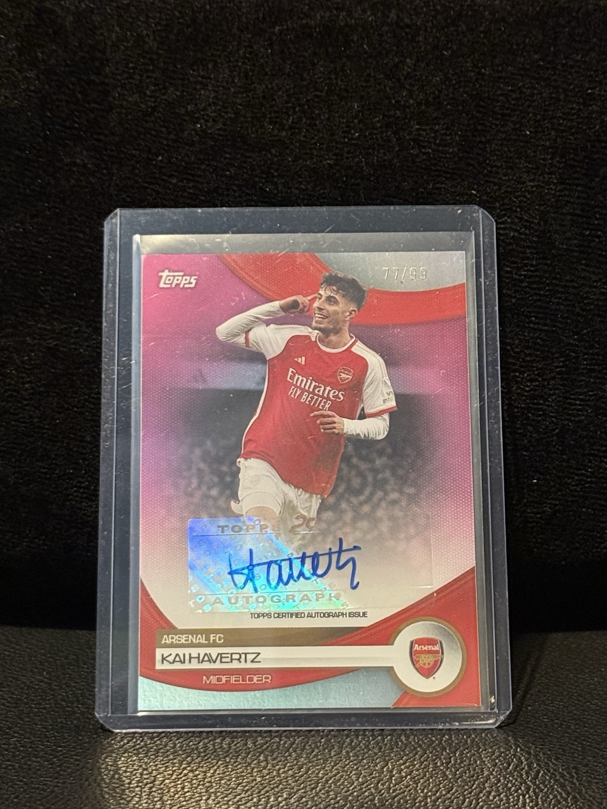 Topps 2023-24 Arsenal Fan Set Kai Havertz Autograph /99 Pink for sale on Ebay