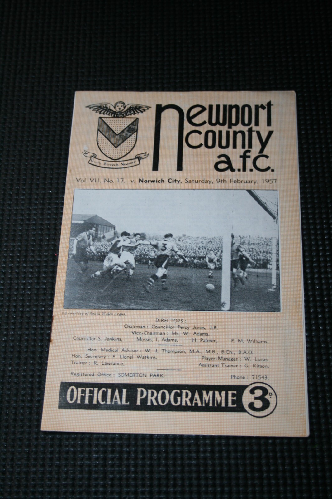Newport County v Norwich City 1957 Football Programme for sale on Ebay