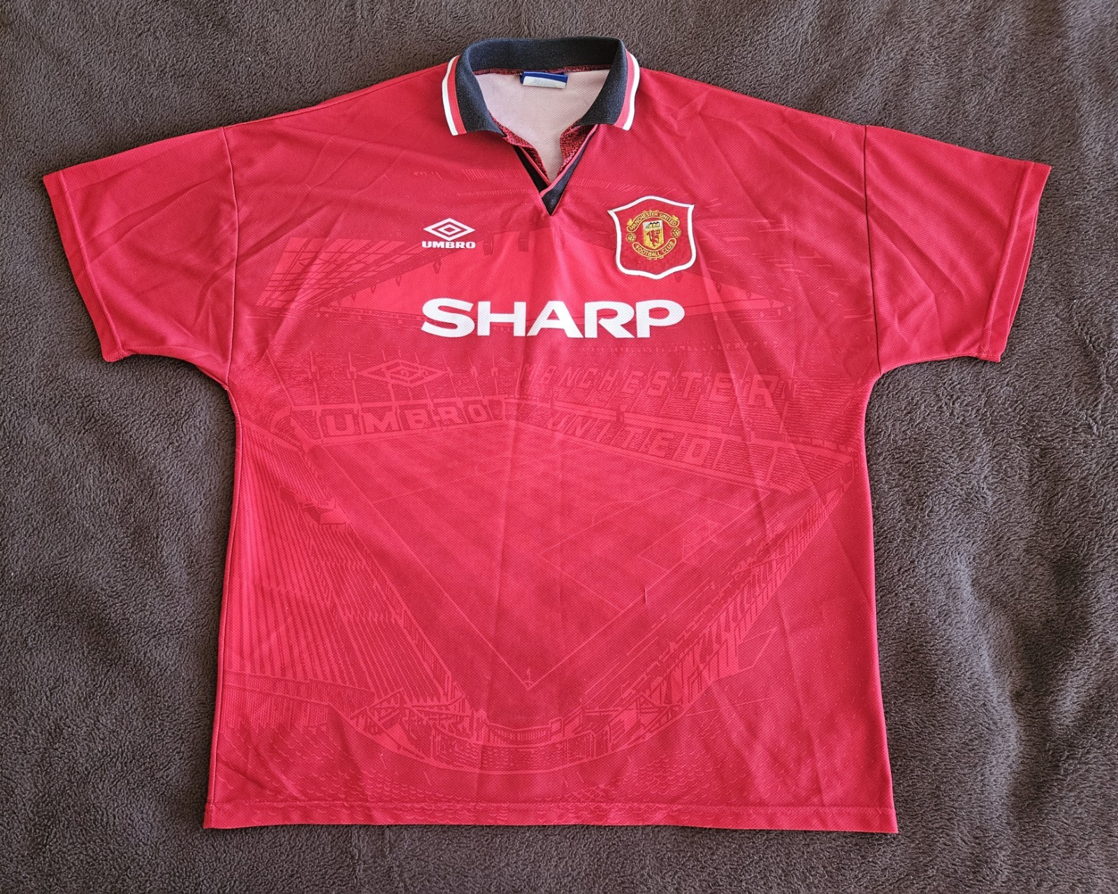 Vintage Manchester United 1994-96 Home Shirt – Retro Umbro Jersey – Size XXL for sale on Ebay