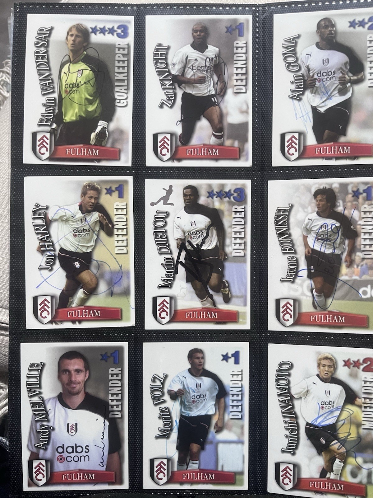 2003-04 All Signed Green Shoot Out Cards, As Shown, Of Fulham for sale on Ebay