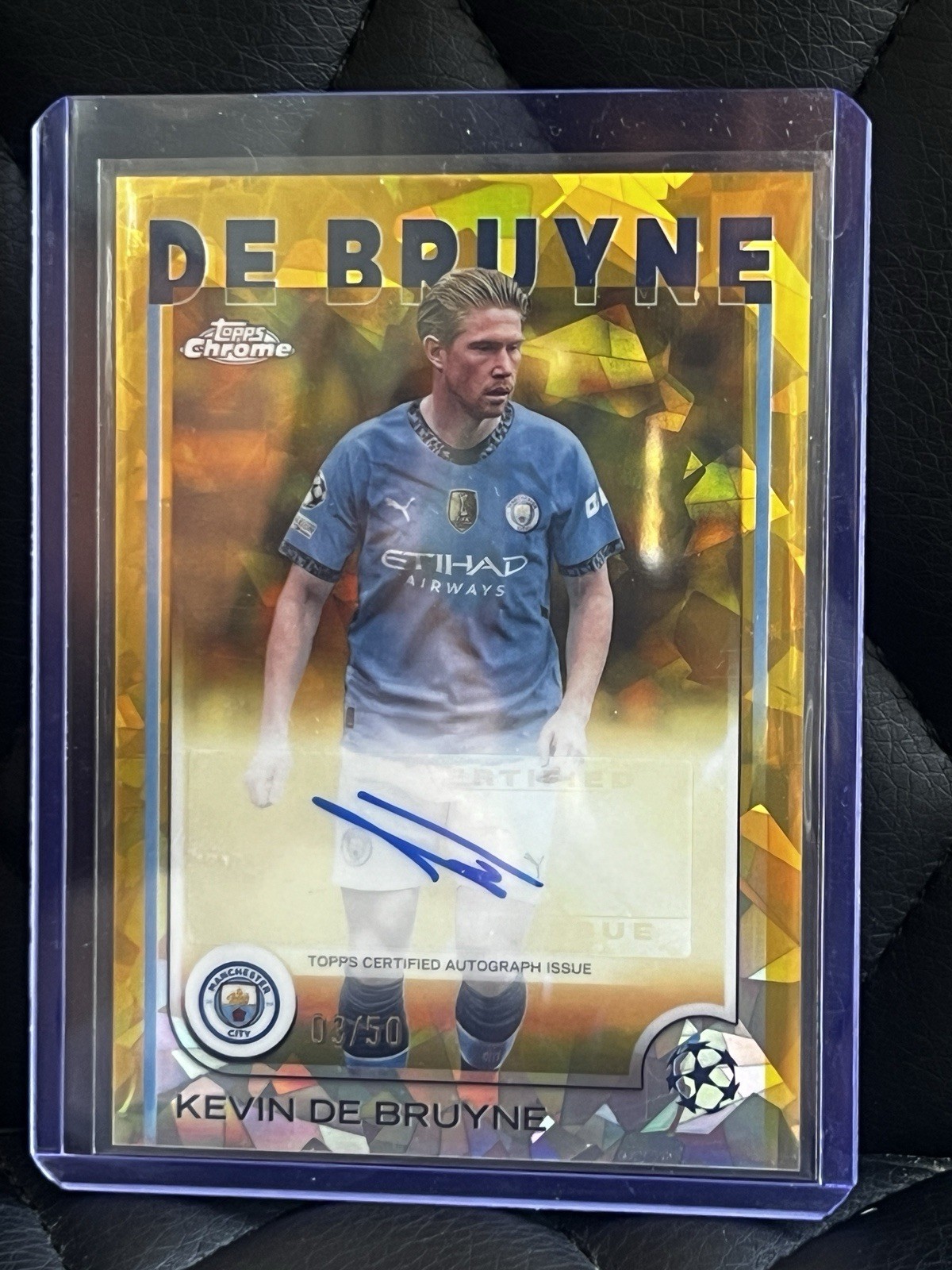 2024-25 Topps Chrome UCC Sapphire Kevin De Bruyne /50 Autograph Manchester City for sale on Ebay