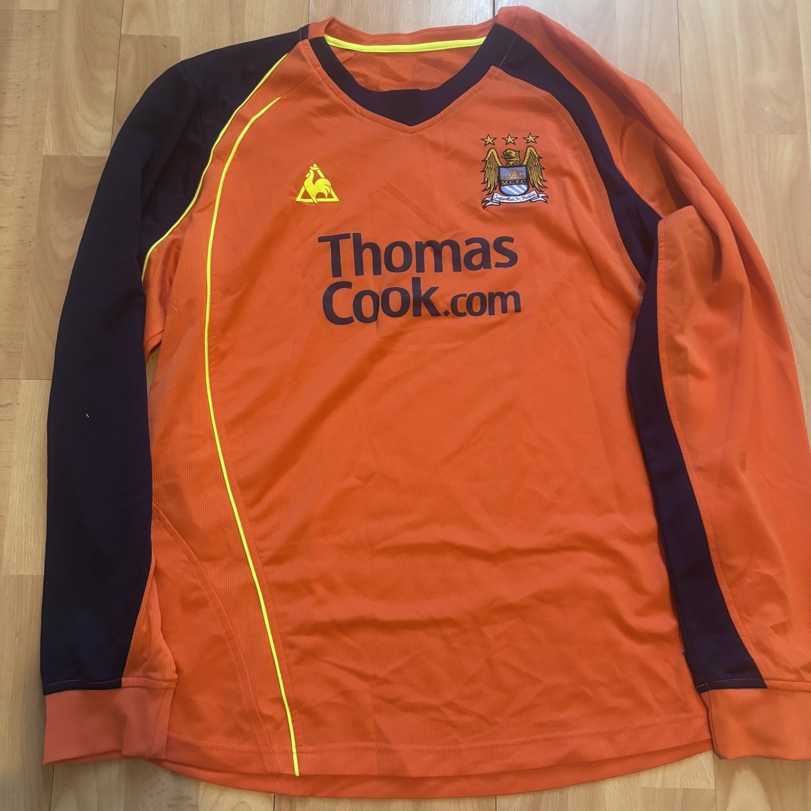 Manchester City Authenic Away Football Shirt Jersey 2008/0 Le Coq Sportif XL for sale on Ebay