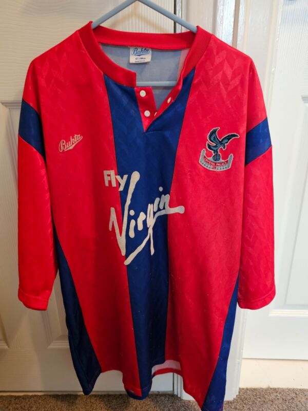 Vintage original Crystal Palace football shirt large 90/91 Bukta for sale on Ebay