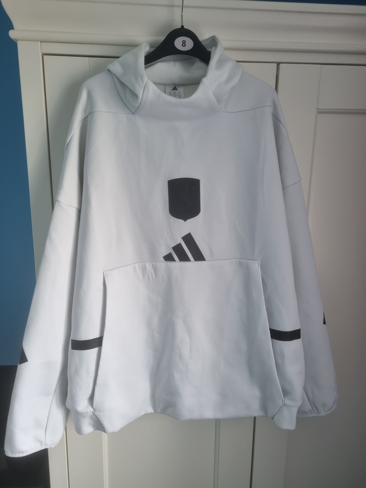 White Aston Villa Adidas ZNE Hoodie Size XL Excellent Condition for sale on Ebay