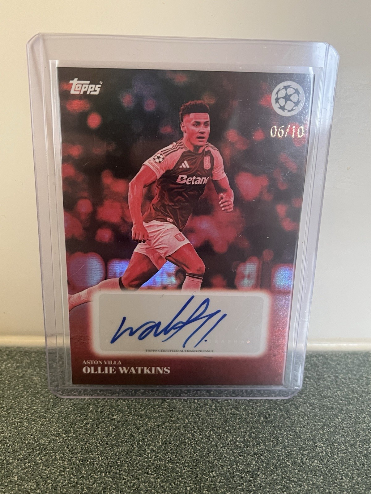 2024-2025 Topps Autograph Ollie Watkins Aston Villa Numbered /10 for sale on Ebay